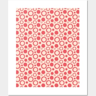 Pink Circles Seamless Pattern 050#001 Posters and Art